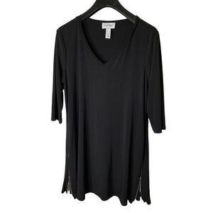 Joseph Ribkoff Los Tunic top blouse black women's size 16
